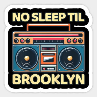 Cool Retro No Sleep , Old School  Stereo Sticker